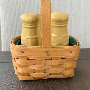 Longaberger Salt & Pepper Shaker Basket and Liners